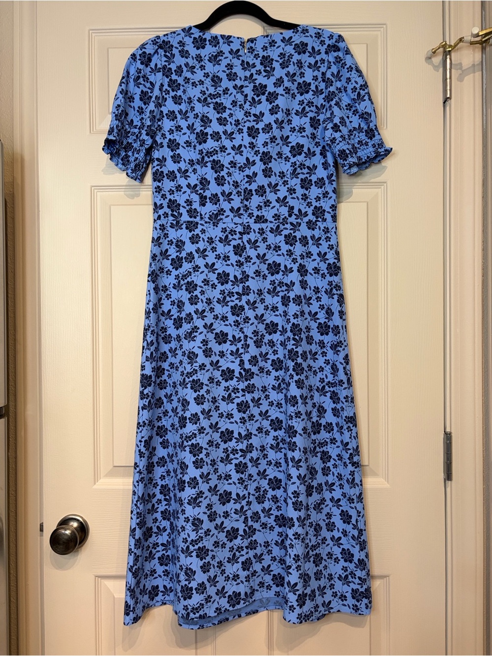 Draper James Blue Floral Tie-Front Midi Dress - Picture 3 of 3